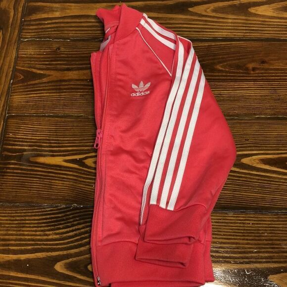 Adidas Girls 3 striped Zip Up Jacket Size 3T - Picture 5 of 6